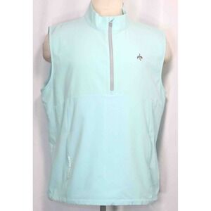 Peter Millar Windward Blue Half-Zip Golf Vest MS24EZ31 Mens Size‎ XL